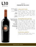 2022 L10 Premium Malbec – Fact Sheet