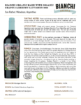 2022 Bianchi Cabernet Sauvignon, Made with Organic Grapes – Fact Sheet
