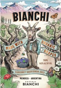Bianchi Cabernet Sauvignon, Made with Organic Grapes – Label – Non-Vintage