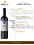 2020 Elsa Bianchi Cabernet Sauvignon – Fact Sheet