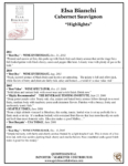 Elsa Bianchi Cabernet Sauvignon – Press Highlights