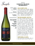 2021 Famiglia Bianchi Chardonnay – Fact Sheet