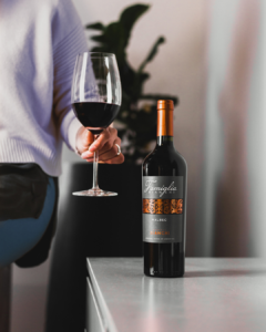 Famiglia Bianchi Malbec – Beauty – Holding Glass