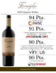 2020 Famiglia Bianchi Malbec, Made with Organic Grapes – Accolades Sell Sheet