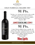 2017 Gran Famiglia Bianchi Malbec – Accolades Sell Sheet