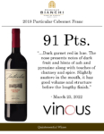 2019 Particular Cabernet Franc – 91 points, Vinous – Accolade Sell Sheet