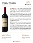2020 Particular Cabernet Franc – Fact Sheet