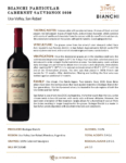2020 Particular Cabernet Sauvignon – Fact Sheet