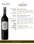 2017 Pascual Toso Barrancas – Fact Sheet