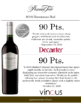 2018 Pascual Toso Barrancas – Accolades Sell Sheet