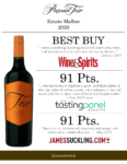 2020 Pascual Toso Estate Malbec – Accolades Sell Sheet