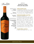2022 Pascual Toso Estate Malbec – Fact Sheet