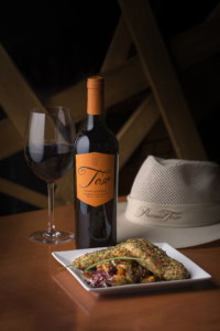 Pascual Toso Estate Malbec – Beauty Image – Food & Hat – Portrait