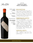 2018 Pascual Toso Ultra Premium Finca Pedregal – Fact Sheet