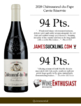 2020 André Brunel Châteauneuf-du-Pape Cuvée Réservée – Accolades Sell Sheet