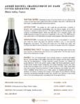 2020 André Brunel Châteauneuf-du-Pape Cuvée Réservée – Fact Sheet