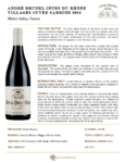 2022 André Brunel Côtes du Rhône Villages Cuvée Sabrine – Fact Sheet