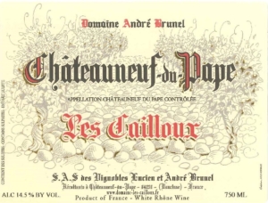 André Brunel Châteauneuf-du-Pape Les Cailloux Blanc – Front Label – Non-Vintage