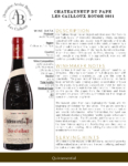 2021 André Brunel Châteauneuf-du-Pape Les Cailloux Rouge – Fact Sheet