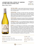 2022 André Brunel Côtes du Rhône Cuvée Becassonne – Fact Sheet
