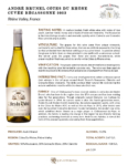 2023 André Brunel Côtes du Rhône Cuvée Becassonne – Fact Sheet