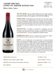 2019 André Brunel Côtes du Rhône Cuvée Est-Ouest – Fact Sheet
