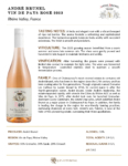 2023 André Brunel Vin de Pays Rosé – Fact Sheet