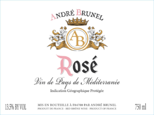 André Brunel Vin de Pays Rosé – Front Label – Non-Vintage