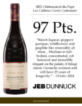 2022 André Brunel Châteauneuf-du-Pape Les Cailloux Cuvée Centenaire – 97 points, Jeb Dunnuck – Accolade Sell Sheet