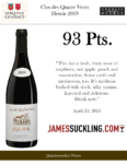 2019 Georges Duboeuf Clos des Quatre Vents Fleurie – 93 points, James Suckling – Accolade Sell Sheet