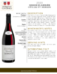 2020 Georges Duboeuf Domaine de Javerniére “Cote du Py” Morgon – Fact Sheet