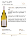 2021 Domaine de Congy Pouilly-Fumé – Fact Sheet