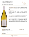 2022 Domaine de Congy Pouilly-Fumé – Fact Sheet