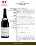 2020 Georges Duboeuf Domaine de Javernière Morgon – Fact Sheet