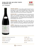2022 Georges Duboeuf Domaine des Quatre Vents Fleurie – Fact Sheet