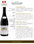 2019 Georges Duboeuf Domaine des Rosiers Moulin-Á-Vent – Fact Sheet
