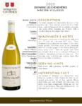 2020 Georges Duboeuf Domaine les Chenevières Mâcon-Villages – Fact Sheet