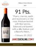 2019 Famille Bouey Chateau La France Delhomme – 91 points, James Suckling – Accolade Sell Sheet