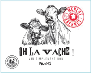 Famille Bouey Oh La Vache! Rouge – Front Label – Non-Vintage