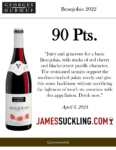 2022 Georges Duboeuf Beaujolais – 90 points, James Suckling – Accolade Sell Sheet