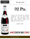 2019 Georges Duboeuf Côte-de-Brouilly – 92 points, James Suckling – Accolade Sell Sheet