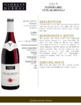 2019 Georges Duboeuf Côte-de-Brouilly – Fact Sheet