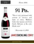 2020 Georges Duboeuf Fleurie – 90 points, James Suckling – Accolade Sell Sheet