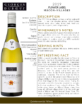2019 Georges Duboeuf Mâcon-Villages Blanc – Fact Sheet