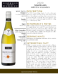 2020 Georges Duboeuf Mâcon-Villages Blanc – Fact Sheet