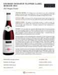 2022 Georges Duboeuf Morgon – Fact Sheet