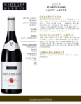 2018 Georges Duboeuf Saint Amour – Fact Sheet