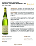 2015 Gustave Lorentz Pinot Gris Grand Cru Altenberg de Bergheim – Fact Sheet
