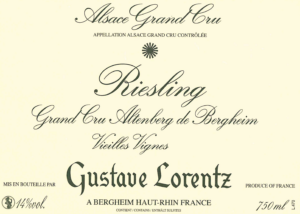 Gustave Lorentz Riesling Grand Cru Altenberg de Bergheim – Front Label – Non-Vintage