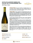 2019 Gustave Lorentz Riesling Grand Cru Kanzlerberg – Fact Sheet